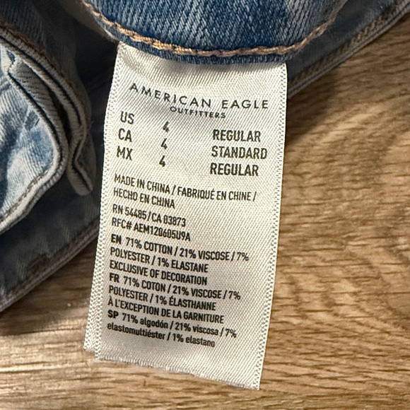 American Eagle Outfitters Light Blue Ripped Skinny Jeans - Picture 2 of 3